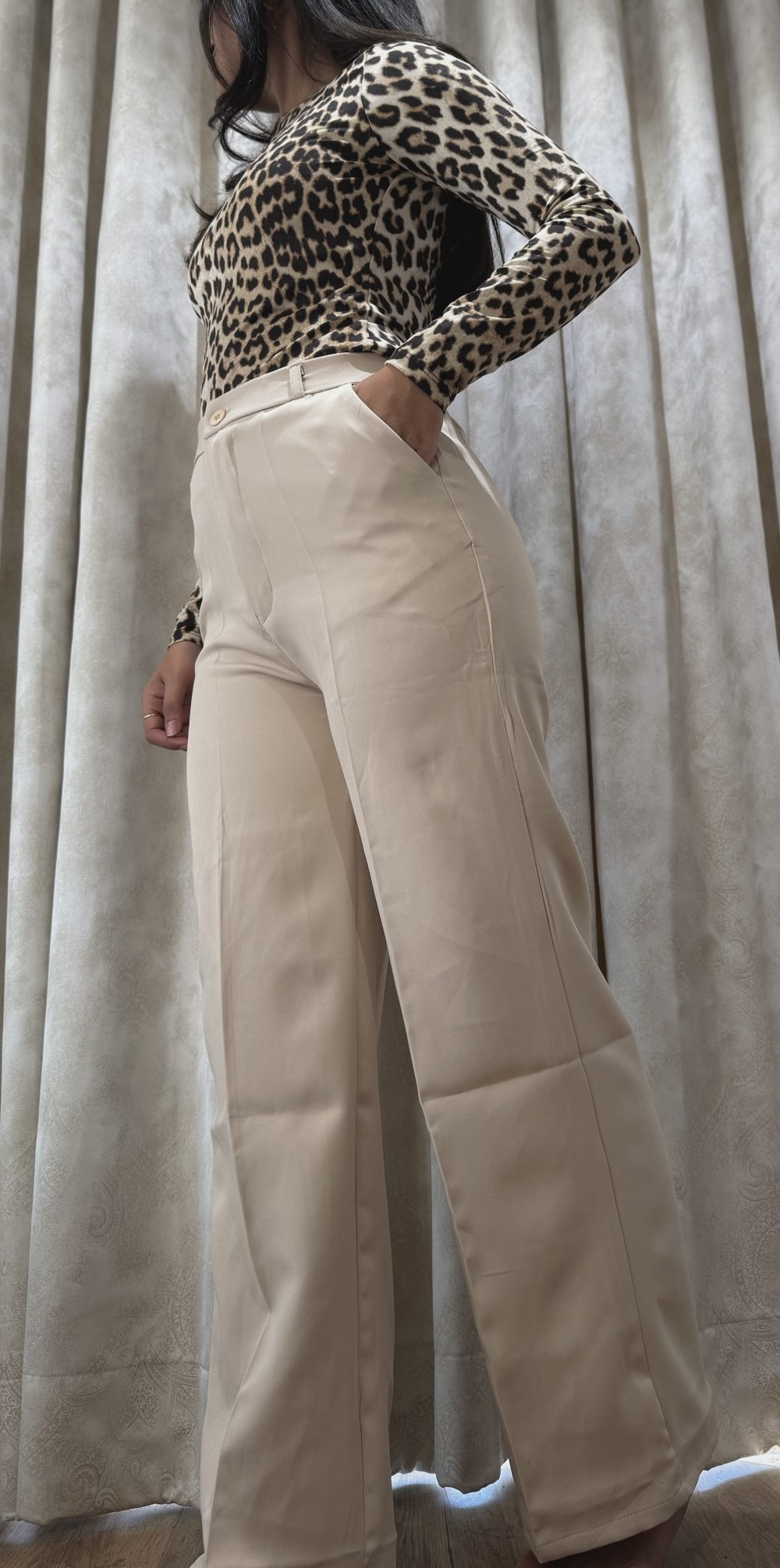 Cream Flare Pants - Image 4