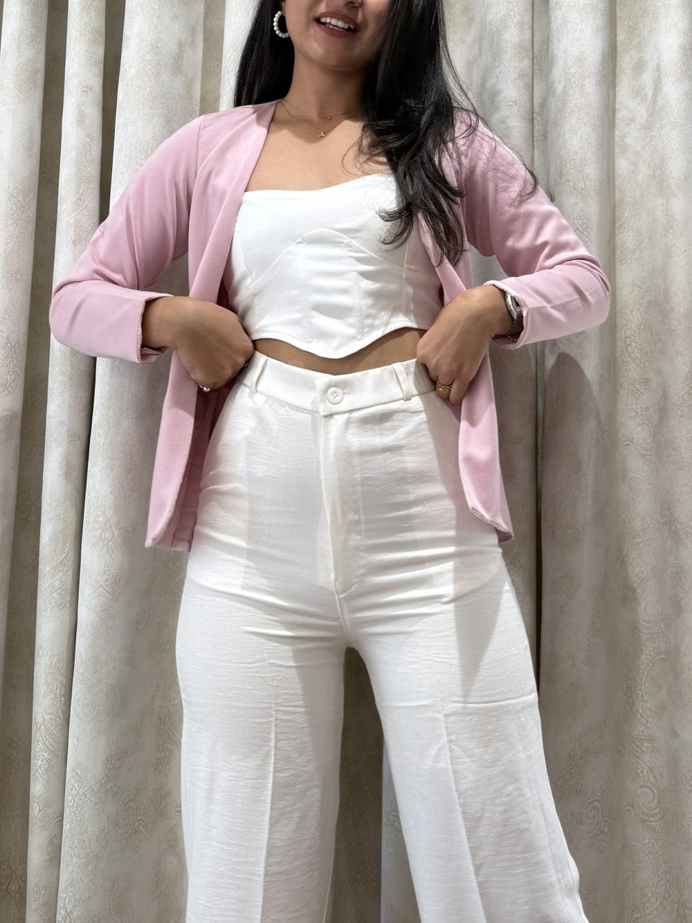 Cloud White Linen Pants - Image 2